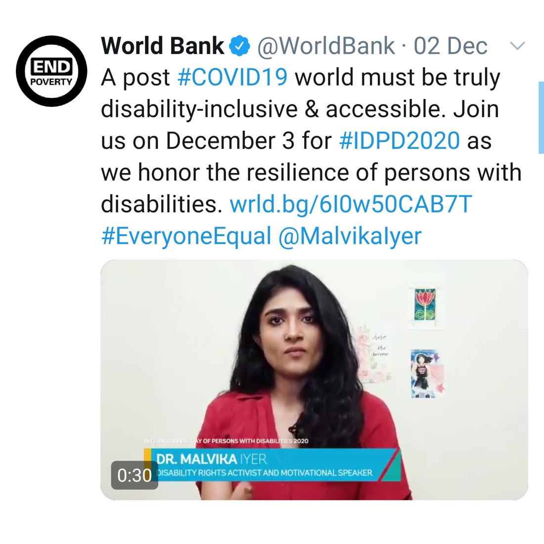 Invited speaker at the World Bank