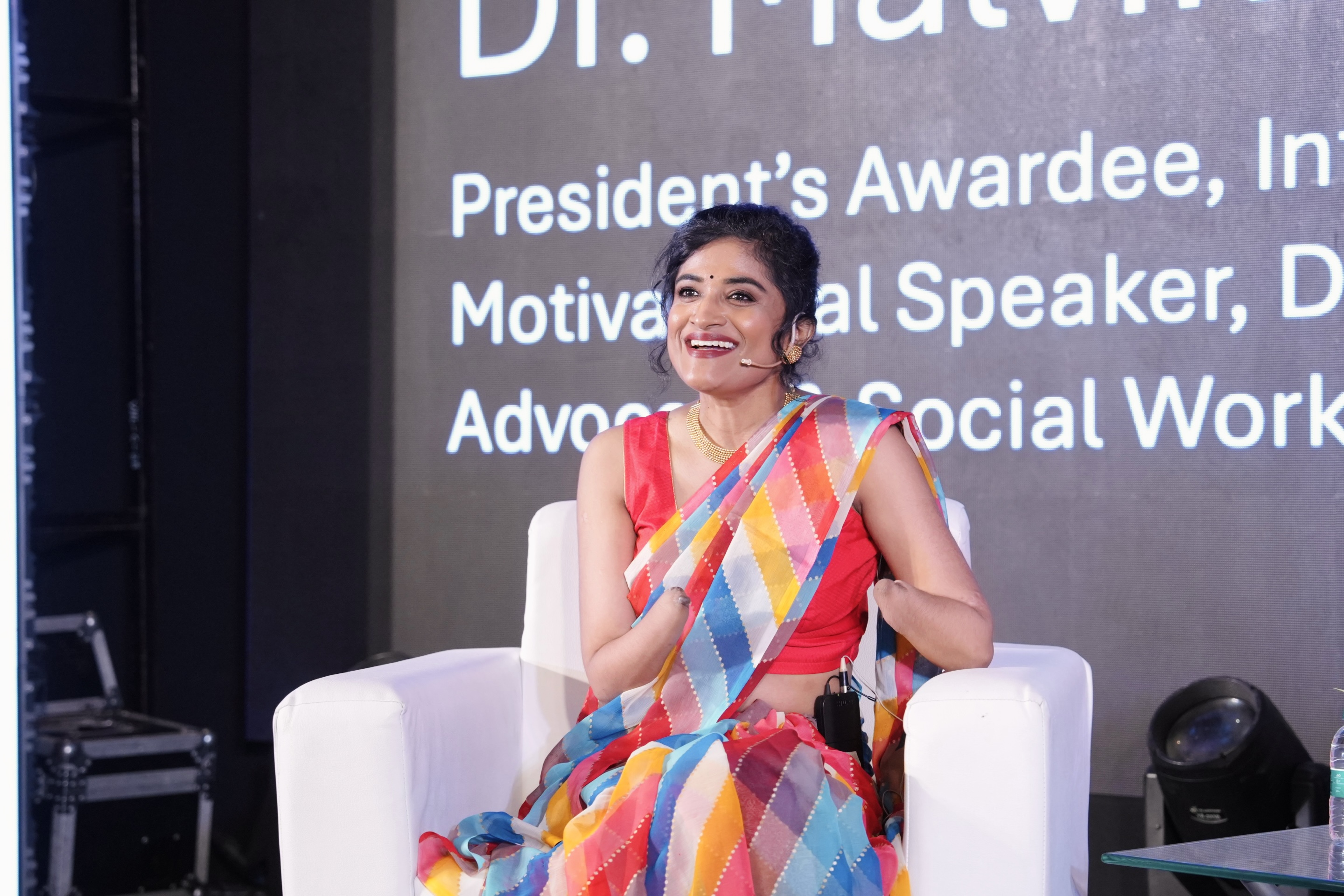 Dr. Malvika Iyer on stage