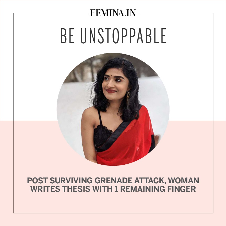 Post Surviving Grenade Attack, Woman Writes Thesis With 1 Remaining Finger