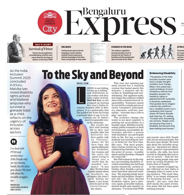 To the Sky and Beyond: Malvika Iyer, disability rights activist on inclusivity across sectors