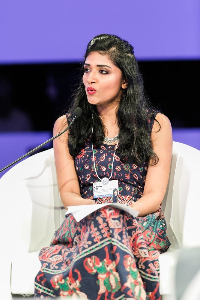 Dr. Malvika Iyer on stage