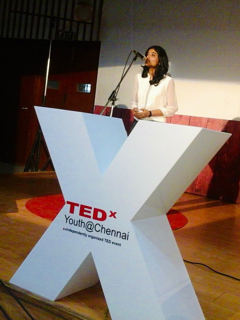 Dr. Malvika Iyer on stage