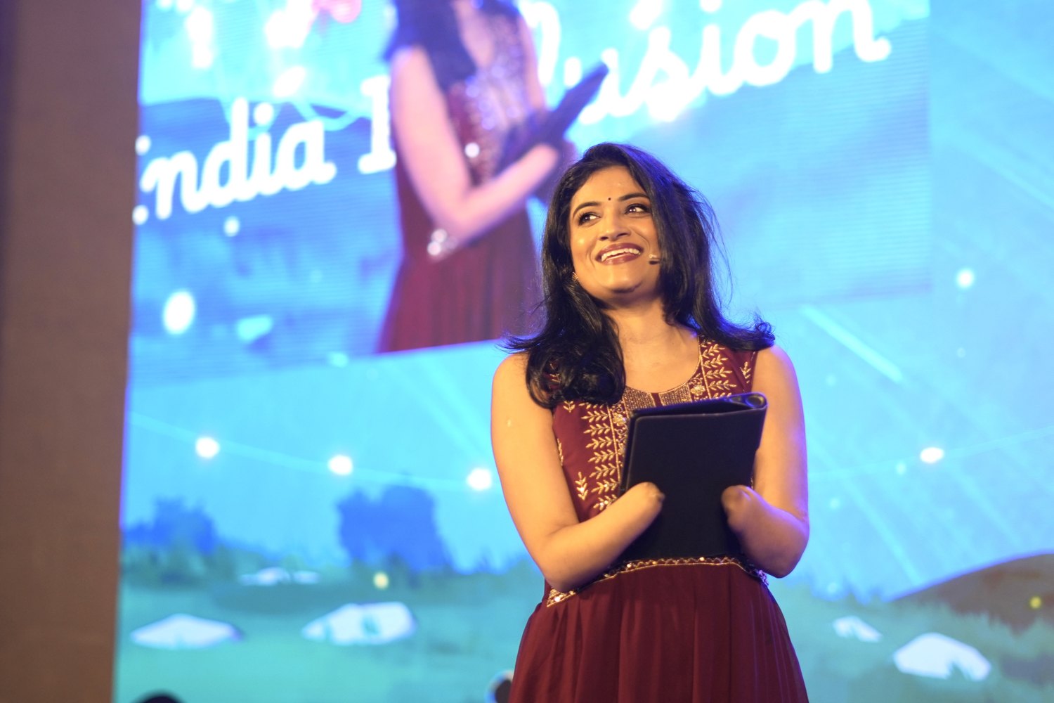 Dr. Malvika Iyer on stage
